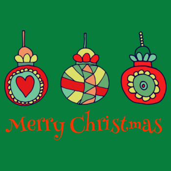 Merry Christmas Baubles adult t-shirt Design