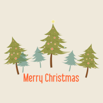 Christmas trees tote bag Design