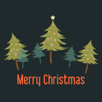 Christmas trees large shopping bag Design