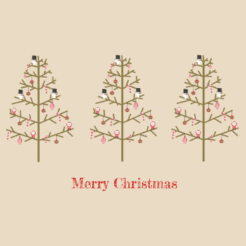 Scandi Christmas trees cushion cover Design