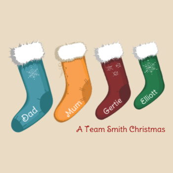 Custom name family Christmas stockings cushion cover Design