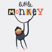 Little monkey children's t-shirt Design