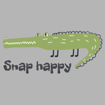 Snap happy crocodile unisex t-shirt Design