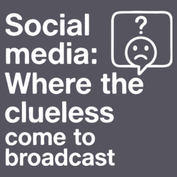"Clueless Broadcaster" Funny Social Media Satire T-Shirt Design