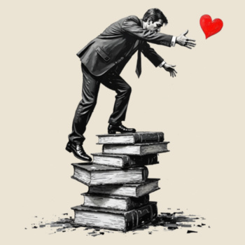 "Reaching for Love, One Page at a Time" Design