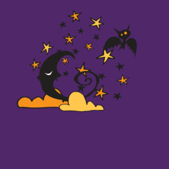 Little bat night sky adult t-shirt Design