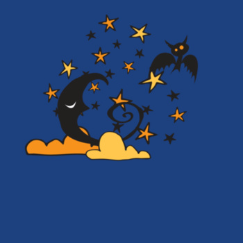 Little bat night sky kids t-shirt Design