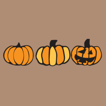 Three pumpkins Halloween adult t-shirt Design