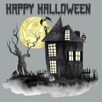 Haunted House Halloween kids t-shirt Design
