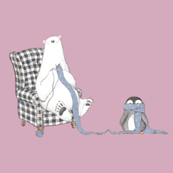 Knitted With Love adult hoodie Design