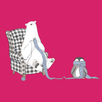 Knitted With Love adult t-shirt Design