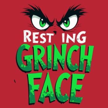 Resting Grinch Face adult t-shirt Design