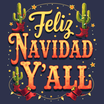Feliz Navidad Y’all adult t-shirt Design