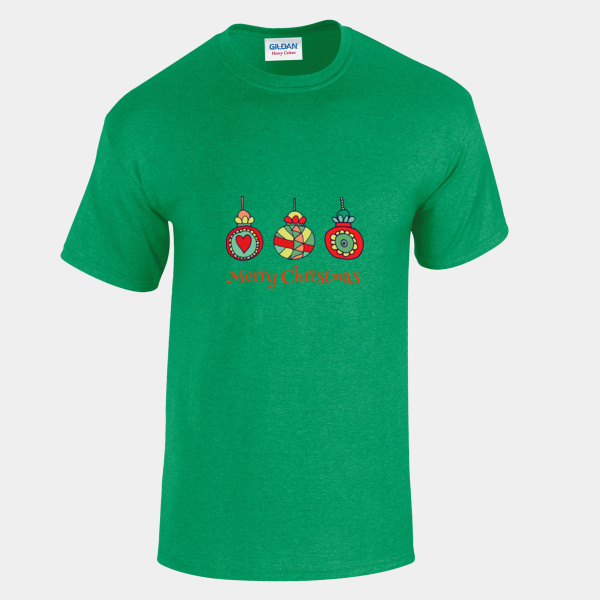 Merry Christmas Baubles adult t-shirt Thumbnail