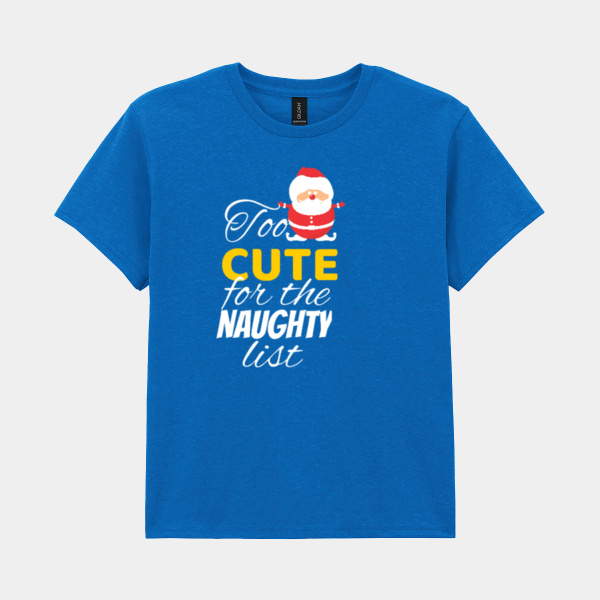Kids' Too Cute for the Naughty List t-shirt Kids' Too Cute for the Naughty List t-shirt Thumbnail