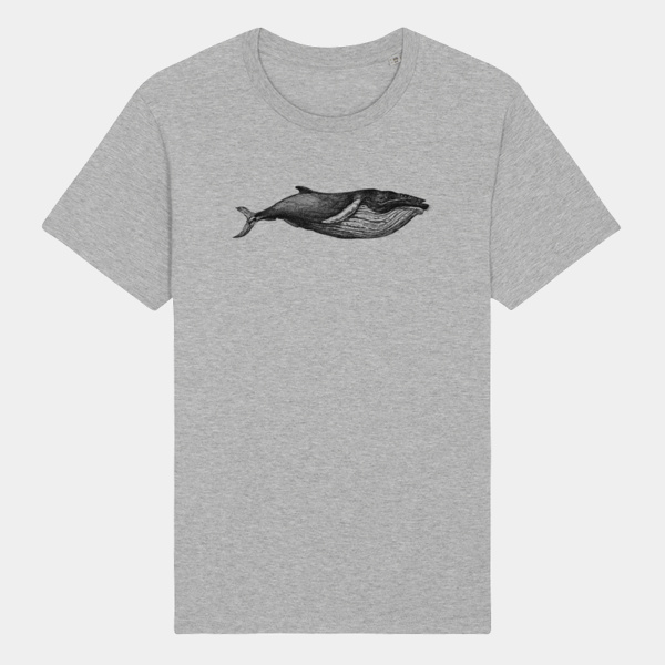 Unisex vintage whale t-shirt Thumbnail
