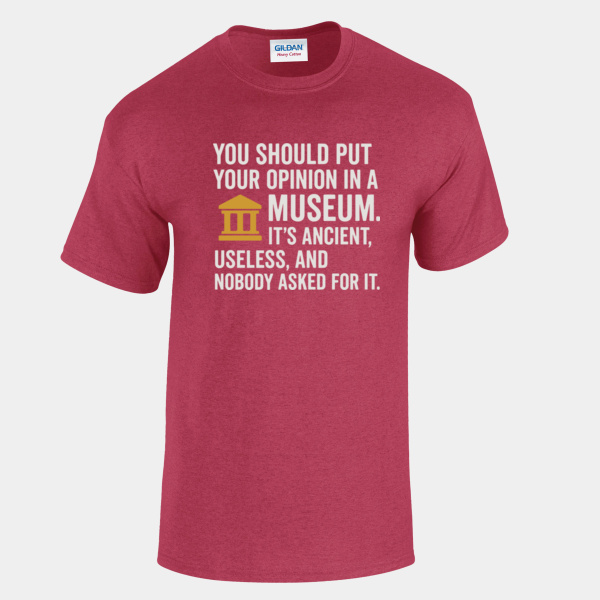 "Museum-Worthy Opinion" Sarcastic Statement Tee Thumbnail