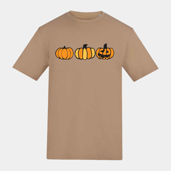 Three pumpkins Halloween adult t-shirt Thumbnail