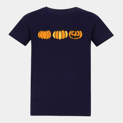 Three pumpkins Halloween kids t-shirt Thumbnail
