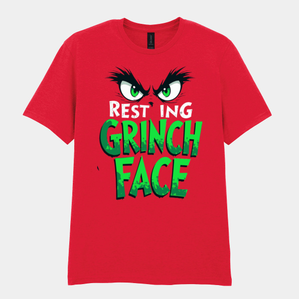 Resting Grinch Face adult t-shirt Thumbnail
