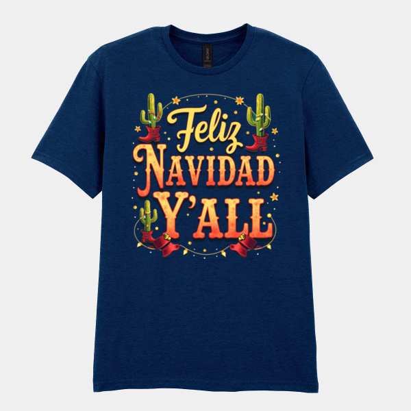 Feliz Navidad Y’all adult t-shirt Thumbnail