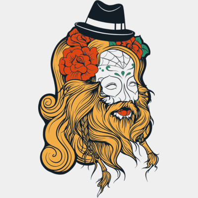 Graffiti art bearded man Thumbnail