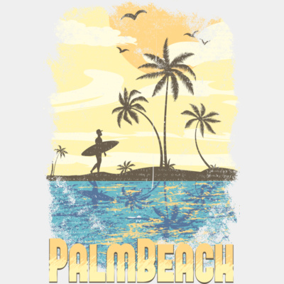 Palm Beach vintage poster print Thumbnail