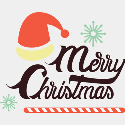 Merry Christmas with Santa hat Thumbnail