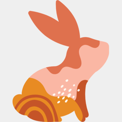 Pink patterned bunny Thumbnail