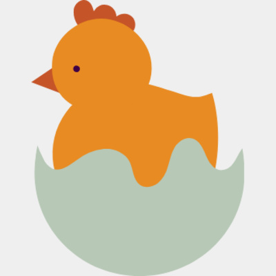 Easter chick in blue shell Thumbnail