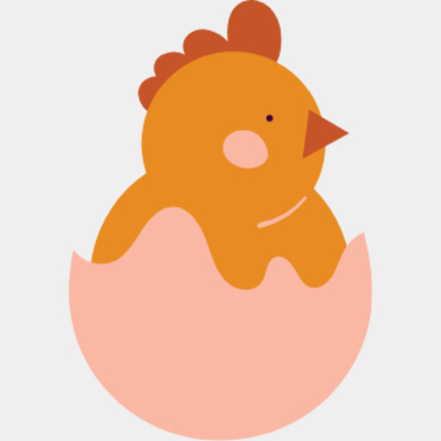 Easter chick in pink shell Thumbnail