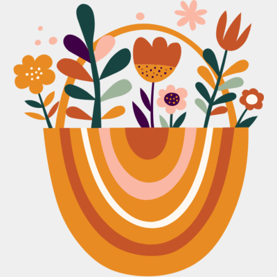 Rainbow bag with flowers Thumbnail