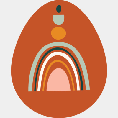 Orange patterned Easter egg 2 Thumbnail