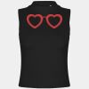 Women's high neck crop vest Thumbnail