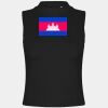 Women's high neck crop vest Thumbnail