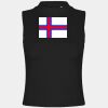 Women's high neck crop vest Thumbnail