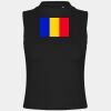 Women's high neck crop vest Thumbnail