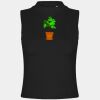 Women's high neck crop vest Thumbnail