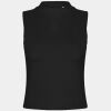 Women's high neck crop vest Thumbnail