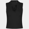 Women's high neck crop vest Thumbnail