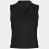 Women's high neck crop vest Thumbnail