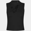 Women's high neck crop vest Thumbnail