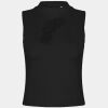 Women's high neck crop vest Thumbnail