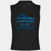 Women's high neck crop vest Thumbnail