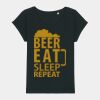 Women's Rounders slub rolled sleeve t-shirt Thumbnail