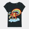 Women's Rounders slub rolled sleeve t-shirt Thumbnail